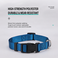 Collier réglable pour animaux de compagnie Corepet K005 en polyester imitation nylon avec boucle anti-explosion pour chats et petits chiens - Toutes saisons