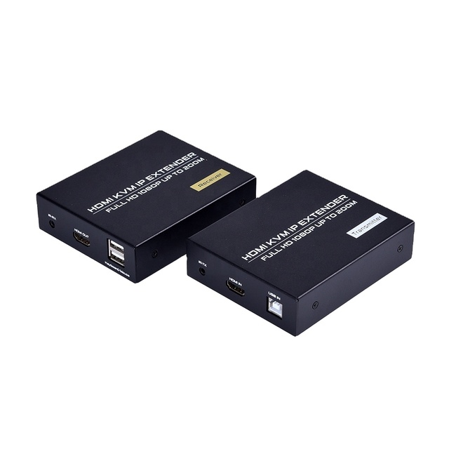 FJ-HKV200 FJGEAR 200M High Definition 1920*1080/60Hz HDMI KVM IP Extender Support Cat5e/6 Cable Transmission Distance 200 Meters
