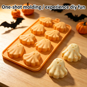 Moule à gâteau en silicone pour Halloween, plaque de cuisson multi-cavités antiadhésive de qualité alimentaire pour cupcakes, gelée, bonbons au chocolat et pâtisserie DIY - Product Image 3