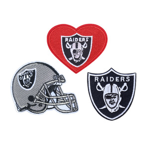 Gros Broderie Nfl Game Day Team Iron On Raider Designer Patches Marques Célèbres Football Club Logo Football Shirt Patches - Product Image 3