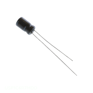 Condensateur traversant radiale USP1C4R7MDD 4,7 µF 20 % 16 V en aluminium, canal fabricant - Product Image 1