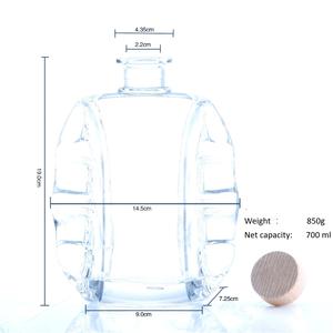 Vente en gros Fournisseur de fabrication Grande Bouteille <span class=keywords><strong>Vide</strong></span> Vodka Liqueur Gin Rhum Tequila Whisky Brandy Spiritueux Liqueur 700 ml Bouteille en Verre - Product Image 5