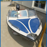 Yacht sportif à double couche en fibre de verre soudée avec moteur hors-bord pour le tourisme et les loisirs