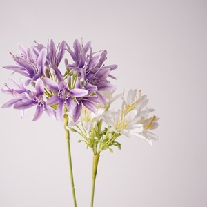 Lirio Artificial de Agapanto Blanco Lavanda Hecho a Mano, Decoración para <span class=keywords><strong>el</strong></span> Hogar, Bodas, Navidad, Graduación, Año Nuevo Chino - Product Image 5