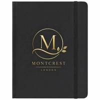 Carnet promotionnel personnalisé A5 en cuir PU avec sangle élastique et estampage à chaud du logo