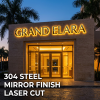 Letrero Personalizado para Baño de Hotel, Placa de Acrílico y Metal para Puerta de Baño, Señalización para Oficina de Hotel, Letras LED Retroiluminadas