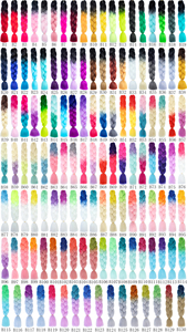 Nhãn Hiệu Riêng 24Inch Tổng Hợp Pre Kéo Dài Bện Phần Mở Rộng Tóc Chịu Nhiệt Sợi Long Lanh Jumbo Ombre Bện Tóc - Product Image 3