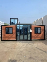 Maison conteneur extensible en acier de 20 pieds, 2, 3 ou 4 chambres, maisons préfabriquées modulaires pour bureaux et hôpitaux