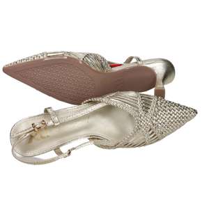 Xti Donna Slingback 145301 Or Talon 6 cm Taille 37 Escarpins - Product Image 6