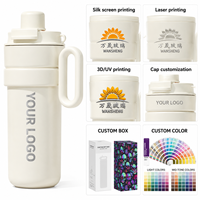 Gobelet à café portable personnalisé de 12 oz et 16 oz en acier inoxydable 316 à double paroi isolé, mignon, avec poignée et paille pour filles, idéal pour l'extérieur