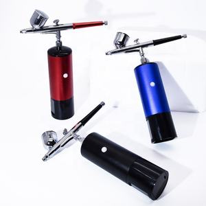 <span class=keywords><strong>Aérographe</strong></span> de maquillage des ongles à double action haute pression rechargeable en métal à piles interchangeables Décoration de gâteau - Product Image 2