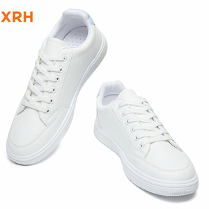 Zapatillas Deportivas de Cuero Transpirables con Cordones para Caminar al Aire Libre, Zapatillas Tenis de Talla Grande para Hombre, Zapatos Casuales Blancos para Mujer - Product Image 2