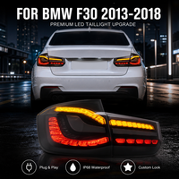 Feux arrière LED à effet écaille de dragon de 2e génération à haut lumen, clignotants séquentiels ambre, base fumée, pour BMW F30 2013-2018