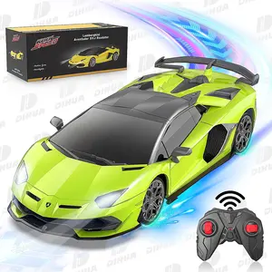 1:24 Scale 2.4G Hobby Toy Lamborghini Aventador SVJ Roadster RC Sports Model Vehicle Radio Remote Control Official Licensed Car
