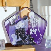 Breloque porte-clés vierge en acrylique transparent imprimée UV personnalisée Hercter pour fans d'anime – Idéale pour cadeau et présentation