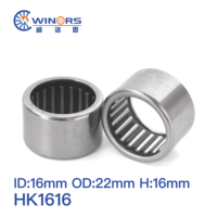 Roulement à aiguilles à cage à coupelles tirées WNS HK1616 de qualité supérieure, grade P6, simple rangée, 22x16x12mm, lubrifié à l'huile