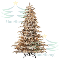 Sapin de Noël artificiel floqué de haute qualité, écologique, pré-éclairé, 2,7 m, pour la maison, les fêtes, la décoration festive, vente en gros usine