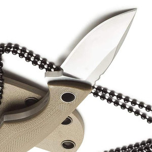 Cuchillo de cuello de acero de Damasco de alta calidad, personalizable OEM/ODM, al por mayor, con hoja fija de punta caída, para camping - Product Image 5