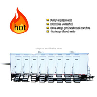 Remorque de Douche Durable de 38 Pieds, 8 Stations, Remorques pour Événements Importants et Secours en Cas de Catastrophe, Remorque de Toilettes Portable avec Douche et Toilettes
