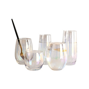 Gobelet à œufs en verre électro-plaqué coloré, gobelet à dessert transparent, résistant à la décoloration, pour les fêtes, gobelet en verre - Product Image 6