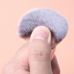 Pinceau de maquillage professionnel à double tête, format voyage, poils synthétiques doux de qualité supérieure, végan, pour poudre et anticernes, avec manche en bois - Product Image 4