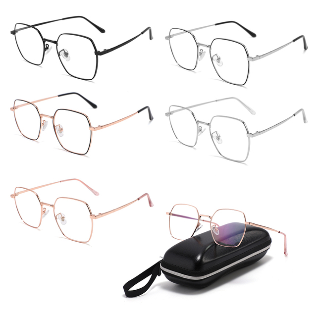 Conchen Fashion Metal Frame Optical Glasses Eyeglasses Frames Blue Light Lens