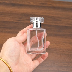 Hot bán hình chữ nhật vuông vít TOP 30ml <span class=keywords><strong>50ml</strong></span> 100ml Glass Mist Atomizer chai nước hoa sang trọng phẳng <span class=keywords><strong>container</strong></span> với bơm phun - Product Image 3