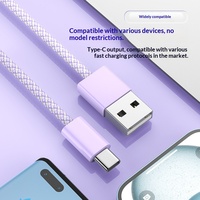 Câble USB de charge rapide Type C de grande longueur couleur macaron pour téléphone portable – Vente en gros