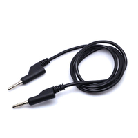 Adaptor Obd mobil 1M dapat ditumpuk 4mm ganda steker pisang ke pisang Multimeter uji memimpin kabel Kit 1000V/10A 5 warna klip Alligator