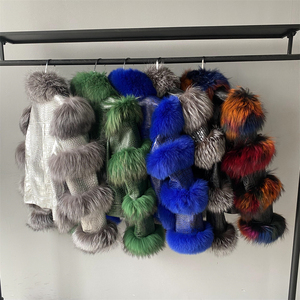 2023 חורף עור סתיו יוקרה דביבון שועל שרוולים פרווה צווארון נשים - Product Image 6