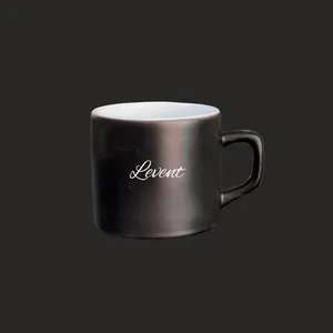 Personalized Black Elegance Ceramic <b>Mug</b> 400ml Stoneware Dishwasher & Microwave Safe Eco-friendly Business <b>Gift</b> with Lid - Product Image 2