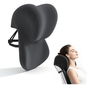 Coussin de tête réglable pour chaise de jeu et de bureau, coussin ergonomique en mousse à mémoire de forme pour le soutien du cou avec sangle réglable - Product Image 1