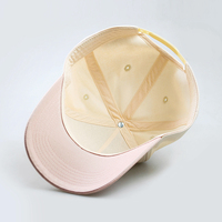 Casquettes de baseball unisexes à 5 panneaux bicolores sportives en coton de haute qualité avec logo brodé 3D personnalisé
