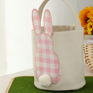 Cesti Pasquali all'Ingrosso Personalizzati con Design Coniglietto Carino, Contenitori Ecologici per Bambini e Neonati per Caccia alle Uova e Regali - Product Image 3