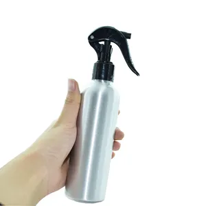 Kosmetischer Metall behälter 100ml 150ml 250ml 500ml silberne Aluminium-Sprüh flaschen Verpackung mit weißem Trigger spray