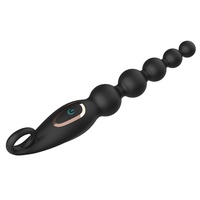Anneaux anaux à tirette avec billes vibrantes multifréquences, dilatateur anal en silicone, jouet de masturbation pour adultes, jouet anal