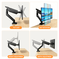 Khcoohoo Anpassbarer Schreibtisch-Monitorarm-Ständer für 13-32 Zoll Bildschirme 2-16kg Schwerlastkapazität Ergonomische Monitorhalterung