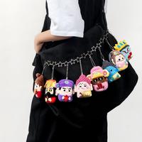 Porte-clés en métal émaillé doux avec des dieux chinois de dessins animés en gros, boîte aveugle pour cadeaux, porte-clés porte-bonheur