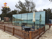 Fourniture directe d'usine de maisons modernes modulaires préfabriquées de luxe faciles à assembler 20 pieds 40 pieds caractère verre miroir conteneur maisons