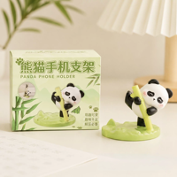 Support de téléphone Panda style chinois, support de téléphone paresseux en résine, nouveau décoration de bureau mignonne sur le thème culturel chinois