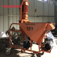 Machine à projeter le plâtre M9 avec trémie de 115 L, portée horizontale de 40 m, pompe à eau automatique, pulvérisateur de plâtre pour le revêtement des murs intérieurs