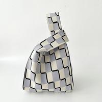 Sacs à main en tricot pour femmes de haute qualité en gros, sacs à main en tricot personnalisés, sacs fourre-tout à grande capacité, sacs à main en crochet rayés pour le shopping