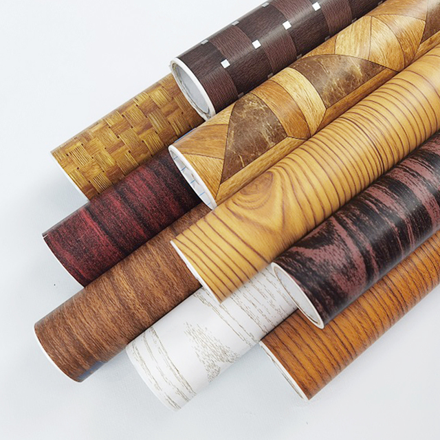 3d Pvc Self Adhesive Natural Grain Wood Color Effect Texture Design Wallpaper