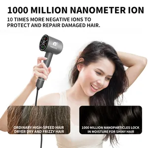 Amazon sıcak satıcı 1600W profesyonel saç kurutma makinesi ev el fön makinesi negatif iyon saç kurutma makinesi