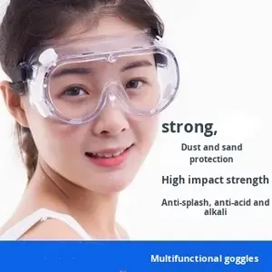 PVC透明安全ゴーグルスクラッチ耐塵ワークグラス産業用および実験用 - Product Image 2