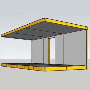 Maisons préfabriquées à ossature <span class=keywords><strong>en</strong></span> <span class=keywords><strong>acier</strong></span> pour serre de patio avec système modulaire Panneaux SIP et revêtement <span class=keywords><strong>en</strong></span> verre réfléchissant - Product Image 1
