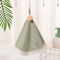 Mignonne robe en dentelle forme ronde visage serviette pour bébé absorbant cuisine salle de bain chiffons de nettoyage