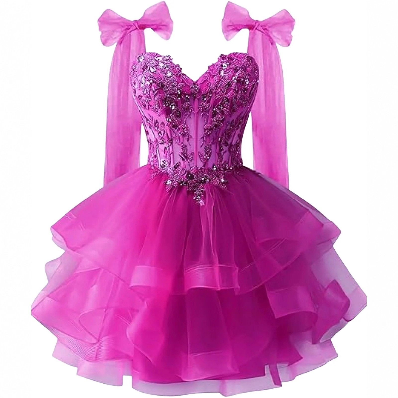homecoming dresses 2025 sparkly Sparkly Floral Lace Sheer Corset Sequins Short Homecoming Dress S8678HL - Homecoming Dresses