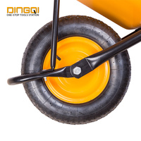 Brouette en acier DingQi 85L, capacité de charge 150 kg, avec roue en caoutchouc 4.00-8 pour chantier, jardin, ferme, entrepôt