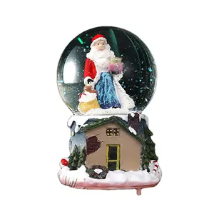 Boule à neige de Noël avec musique lumière led décor à la maison personnalisé bonhomme de neige de Noël boule de neige souvenir cadeau fête ornement